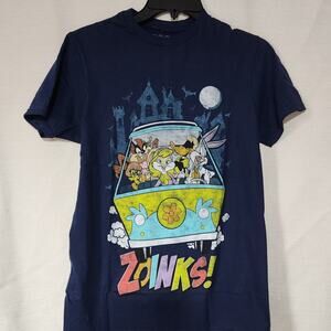 Looney tunes Zoinks!! shirt men's small Faded